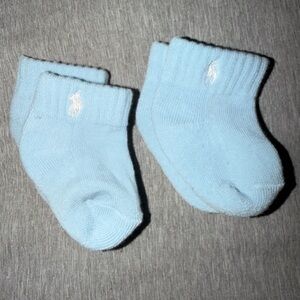 Ralph Lauren Light Blue Baby Socks with
